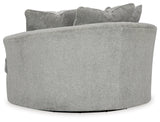 Casselbury Chair and Ottoman in Cement - PKG015829