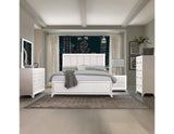 Cassie Illuminating 4-Piece Glam King Bedroom Set(King Bed, Nightstand, Dresser and Mirror) from Steve Silver - Luna Furniture