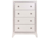 Cassie Illuminating 5-Drawer Chest, Shimmering Pearl Finish from Steve Silver - Luna Furniture