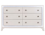 Cassie Illuminating Glam 58″ Dresser, Shimmering Pearl Finish from Steve Silver - Luna Furniture