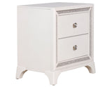 Cassie Illuminating Glam Nightstand, Shimmering Pearl Finish from Steve Silver - Luna Furniture