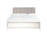 Cassie Illuminating King Bed, Shimmering Pearl Finish from Steve Silver - Luna Furniture