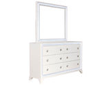 Cassie Queen Illuminating 4-Piece Glam Queen Bedroom Set(Queen Bed, Nightstand, Dresser and Mirror) from Steve Silver - Luna Furniture