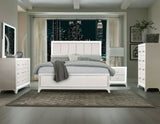 Cassie Queen Illuminating 4-Piece Glam Queen Bedroom Set(Queen Bed, Nightstand, Dresser and Mirror) from Steve Silver - Luna Furniture