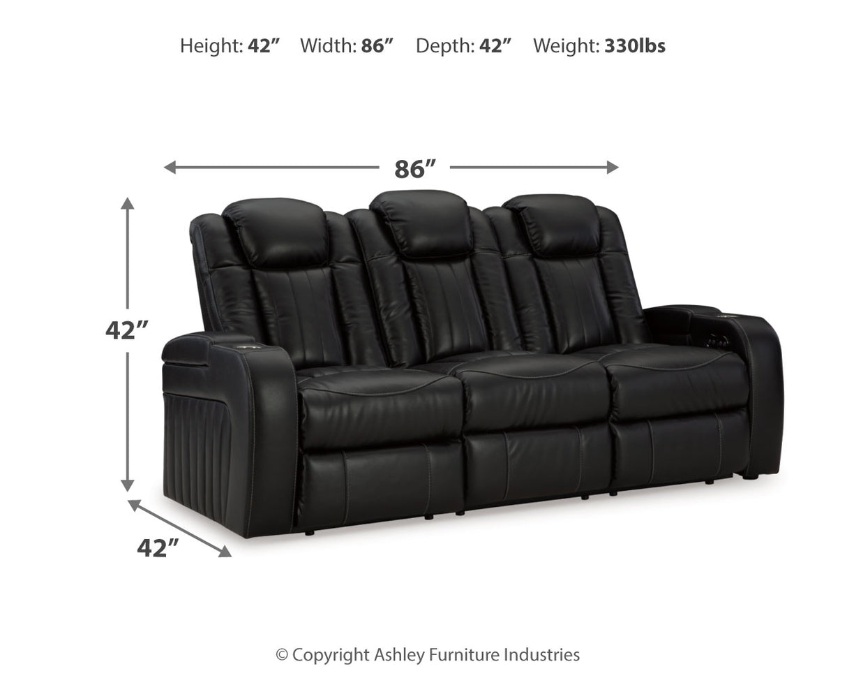 Caveman Den Sofa, Loveseat and Recliner in Midnight - PKG015843