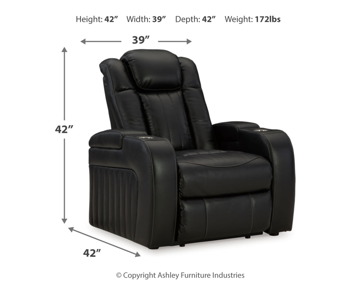 Caveman Den Sofa, Loveseat and Recliner in Midnight - PKG015843