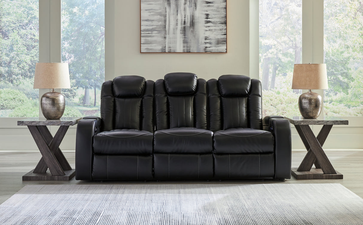 Caveman Den Sofa, Loveseat and Recliner in Midnight - PKG015843