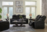 Caveman Den Sofa, Loveseat and Recliner in Midnight - PKG015843