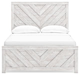 Cayboni Full Panel Bed with Dresser and 2 Nightstands in Whitewash from Ashley - Luna Furniture