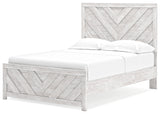 Cayboni Full Panel Bed with Dresser and 2 Nightstands in Whitewash from Ashley - Luna Furniture