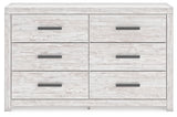 Cayboni Full Panel Bed with Dresser and 2 Nightstands in Whitewash from Ashley - Luna Furniture