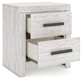 Cayboni Full Panel Bed with Dresser and Nightstand in Whitewash from Ashley - Luna Furniture