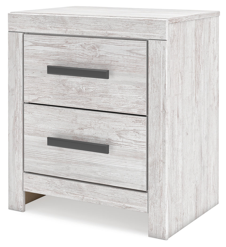 Cayboni Full Panel Bed with Dresser and Nightstand in Whitewash from Ashley - Luna Furniture