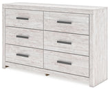 Cayboni Full Panel Bed with Dresser and Nightstand in Whitewash from Ashley - Luna Furniture