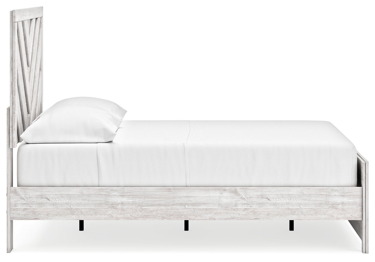 Cayboni Full Panel Bed with Dresser in Whitewash from Ashley - Luna Furniture