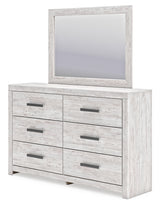 Cayboni Full Panel Bed with Mirrored Dresser, Chest and Nightstand in Whitewash from Ashley - Luna Furniture