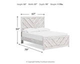 Cayboni Full Panel Bed with Nightstand in Whitewash from Ashley - Luna Furniture