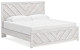 Cayboni King Panel Bed with Dresser and Nightstand in Whitewash from Ashley - Luna Furniture