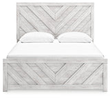 Cayboni Queen Panel Bed with Dresser and Nightstand in Whitewash from Ashley - Luna Furniture