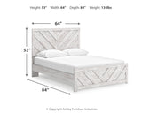 Cayboni Queen Panel Bed with Dresser and Nightstand in Whitewash from Ashley - Luna Furniture