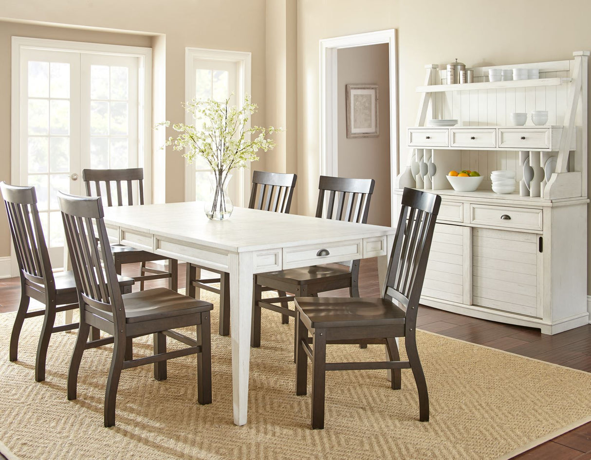 Cayla 7-Piece Dining Set(Table & 6 Chairs) - SET | CY400TW | CY400SK(4) | CY400SW(2)