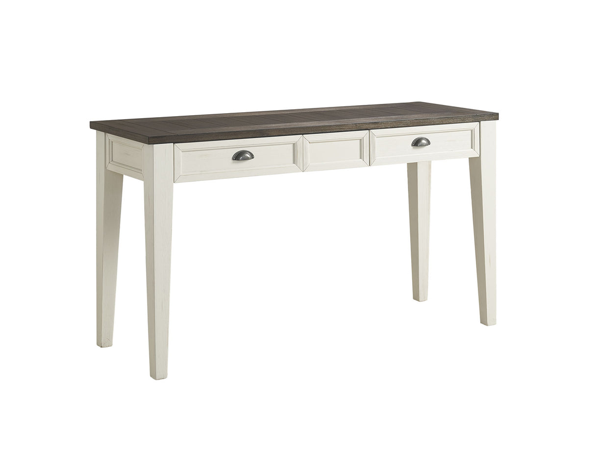 Cayla Sofa Table, Dark Oak/White from Steve Silver - Luna Furniture