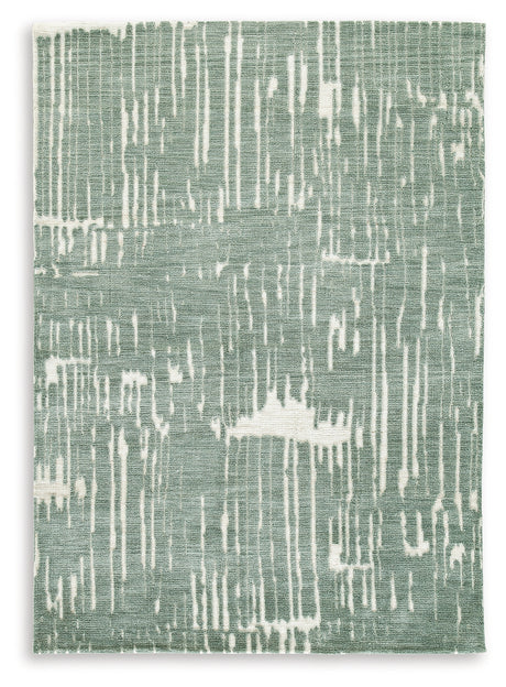 Cayworth Teal/White Large Rug from Ashley - Luna Furniture