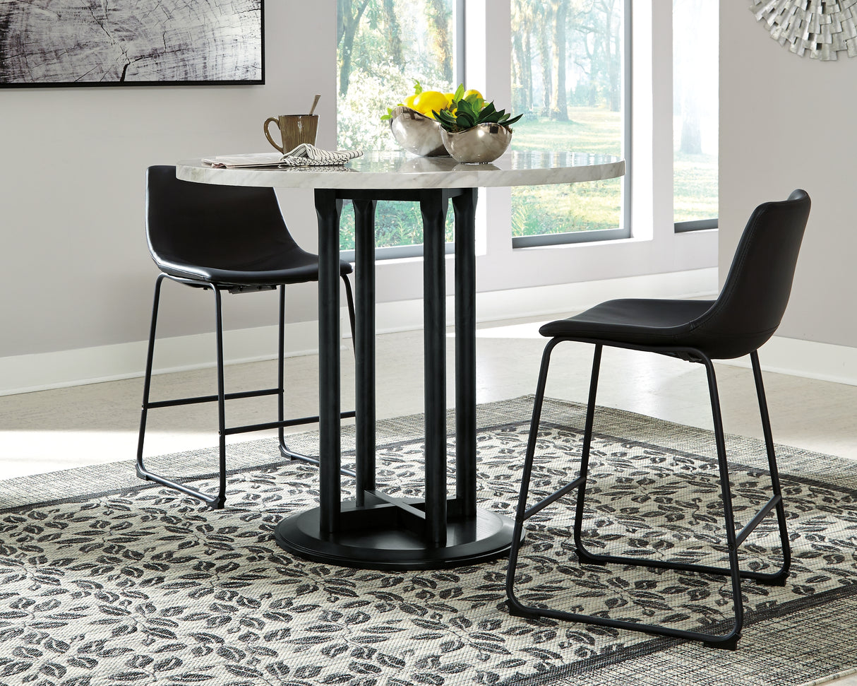 Centiar Counter Height Dining Table and 2 Barstools in Two-tone - PKG008107