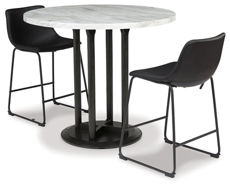 Centiar Counter Height Dining Table and 2 Barstools in Two-tone - PKG008107