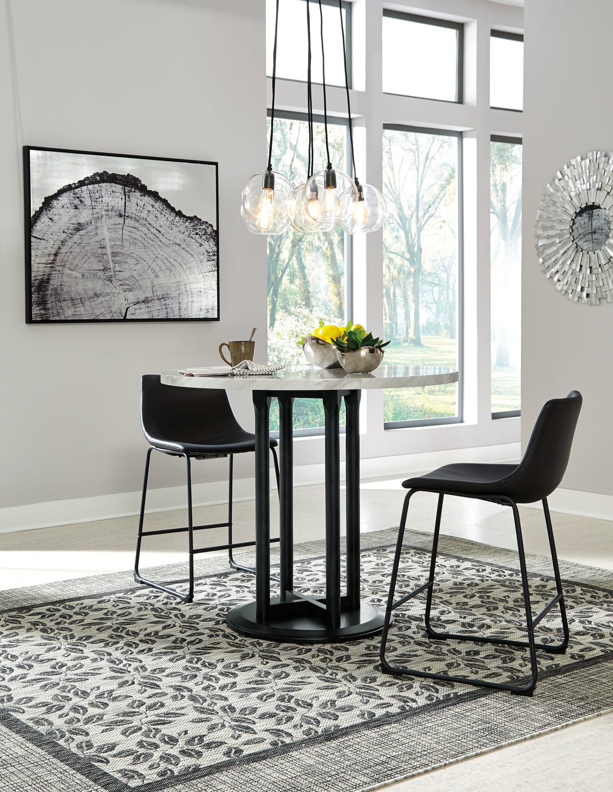 Centiar Counter Height Dining Table and 2 Barstools in Two-tone - PKG008107