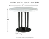 Centiar Counter Height Dining Table and 2 Barstools in Two-tone - PKG008107