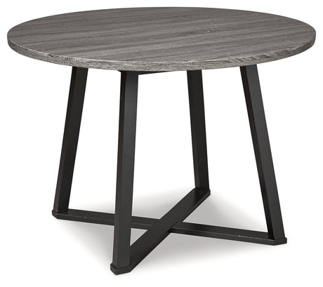 Centiar Dining Table and 4 Chairs in Gray/Black - PKG013934