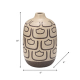 Cer, 10"h Decoractive Vase, Irish Cream from Sagebrook Home - Luna Furniture