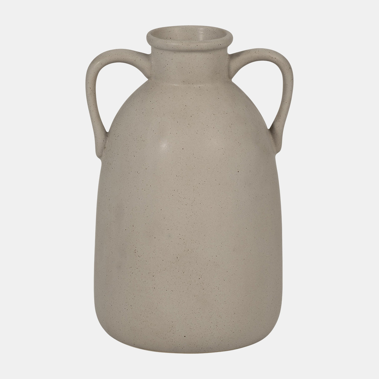 Cer, 10"h Eared Vase, Gray from Sagebrook Home - Luna Furniture