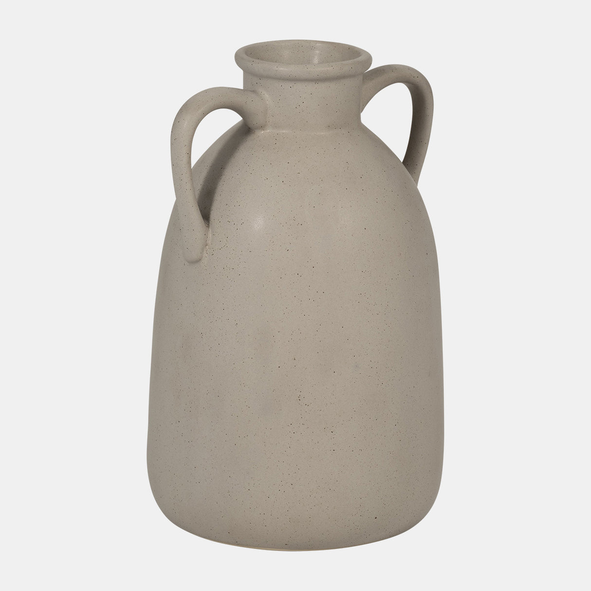 Cer, 10"h Eared Vase, Gray from Sagebrook Home - Luna Furniture