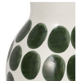 Cer, 10"h Forest Green Polk-a-dot Flower Vase,wht from Sagebrook Home - Luna Furniture