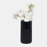 Cer, 10"h Grooved Vase, Black from Sagebrook Home - Luna Furniture