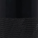 Cer, 10"h Grooved Vase, Black from Sagebrook Home - Luna Furniture