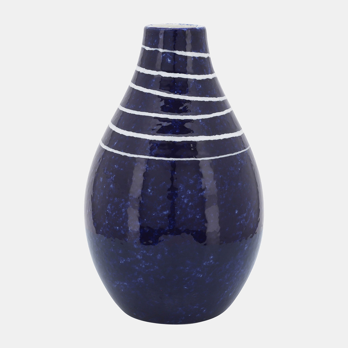 Cer, 10"h Primeval Vase, Blue from Sagebrook Home - Luna Furniture