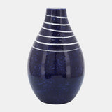 Cer, 10"h Primeval Vase, Blue from Sagebrook Home - Luna Furniture