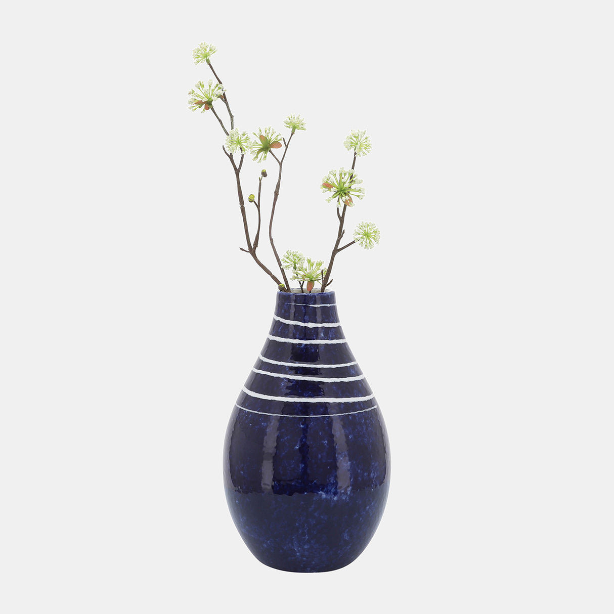 Cer, 10"h Primeval Vase, Blue from Sagebrook Home - Luna Furniture