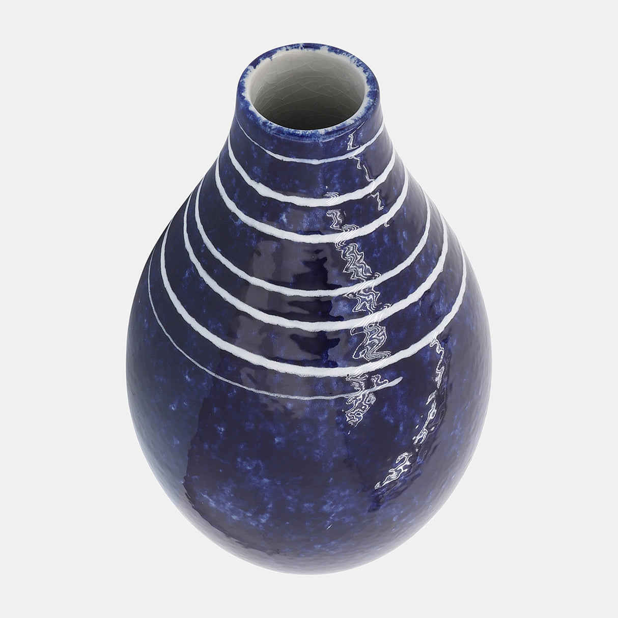 Cer, 10"h Primeval Vase, Blue from Sagebrook Home - Luna Furniture