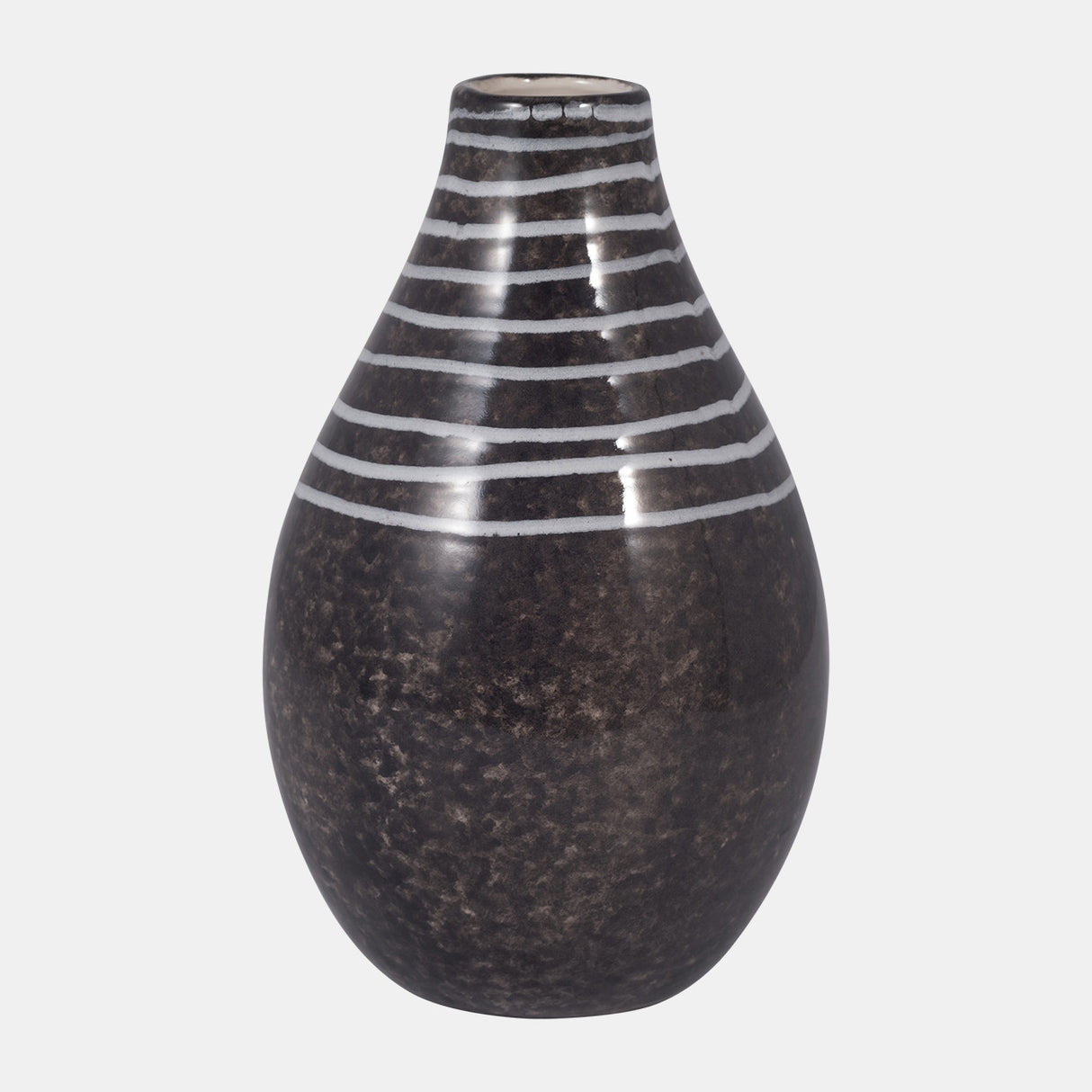 Cer, 10" Primeval Vase, Black from Sagebrook Home - Luna Furniture