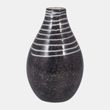 Cer, 10" Primeval Vase, Black from Sagebrook Home - Luna Furniture