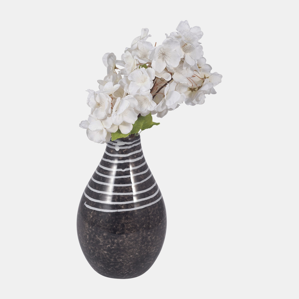 Cer, 10" Primeval Vase, Black from Sagebrook Home - Luna Furniture