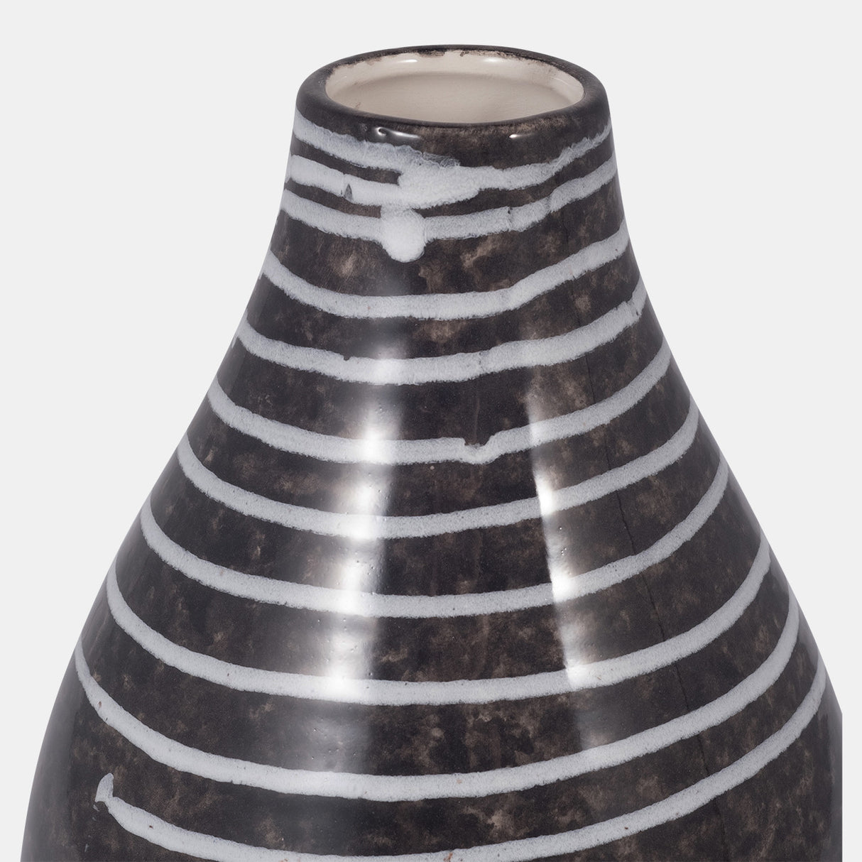 Cer, 10" Primeval Vase, Black from Sagebrook Home - Luna Furniture