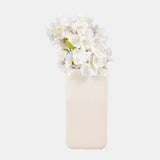 Cer, 10" Squared Grooved Vase, Ivory from Sagebrook Home - Luna Furniture