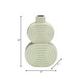 Cer, 10" Stacked Circles Vase, Cucumber from Sagebrook Home - Luna Furniture