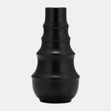 Cer,11" Ring Pattern Vase,black from Sagebrook Home - Luna Furniture