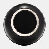 Cer,11" Ring Pattern Vase,black from Sagebrook Home - Luna Furniture